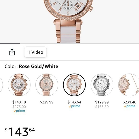 Michael Kors Parker Stainless Steel Watch with Glitz Accent - Picture 9 of 9